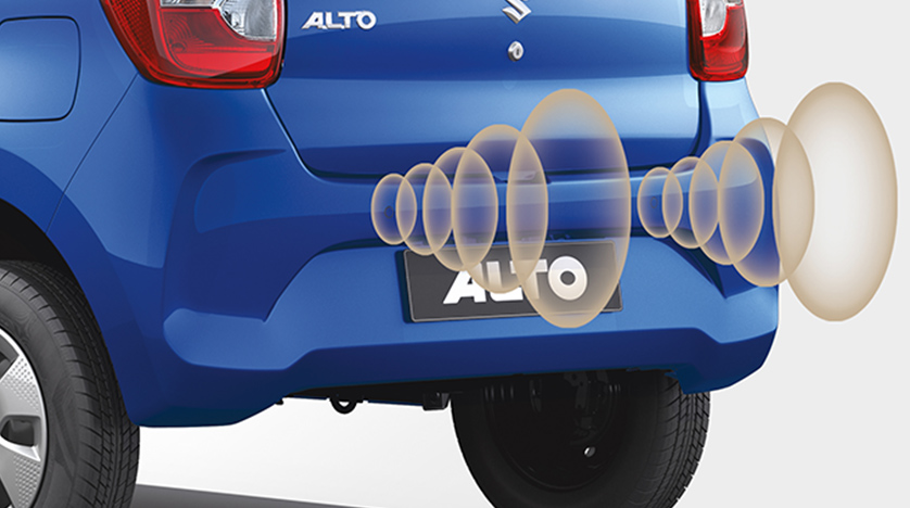 Alto rear parking sensors illustration