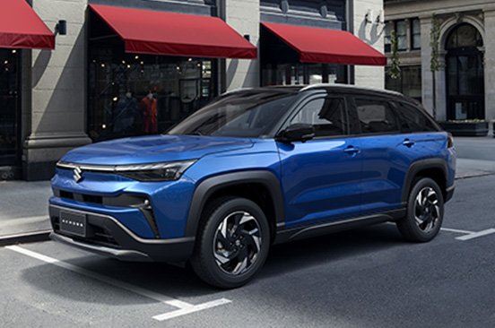 blue-Across-city-street-SUV