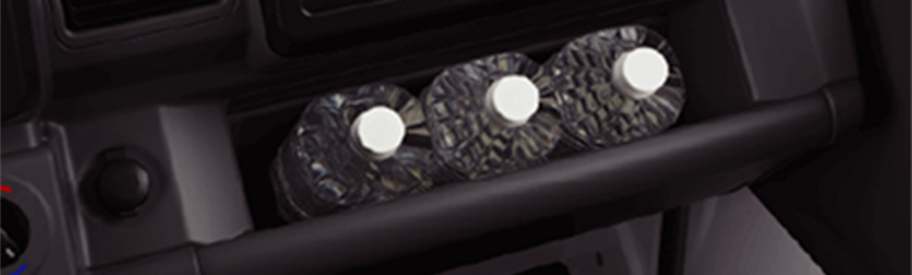 CARRY-instrument-panel-lower-box-with-three-plastic-bottles