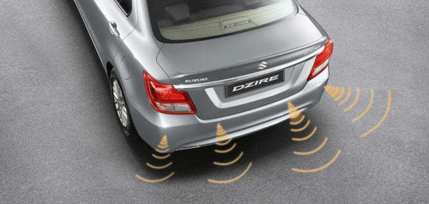 Figure-showing-ultrasonic-coming-out-from-sensors-located-on-Dzire's-rear-bumpers