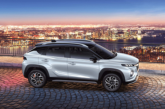 Silver-Suzuki-Fronx-night-view-as-background