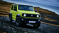 Front-view-of-Jimny-driving-in-Iceland