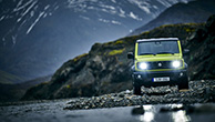 Front-view-of-Jimny-driving-in-Iceland