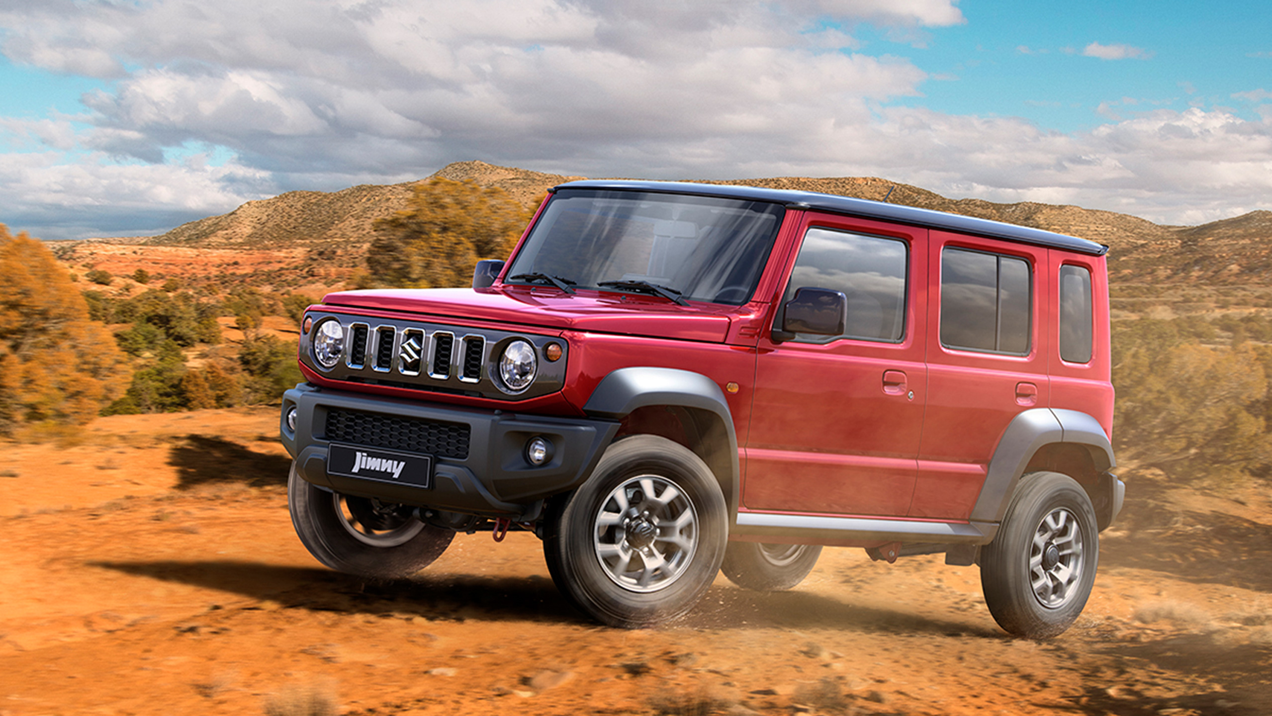 Jimny-5door-parked-in-the-wildness