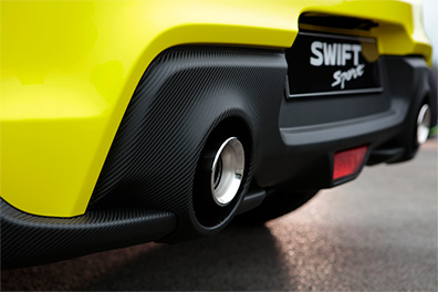 Swift-Sport-rear-diffuser-close-up-from-diagonally-left