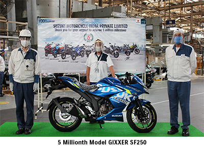 5 Millionth Model GIXXER SF250
