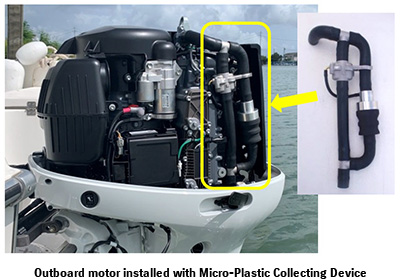 Outboard motor installed with Micro-Plastic Collecting Device