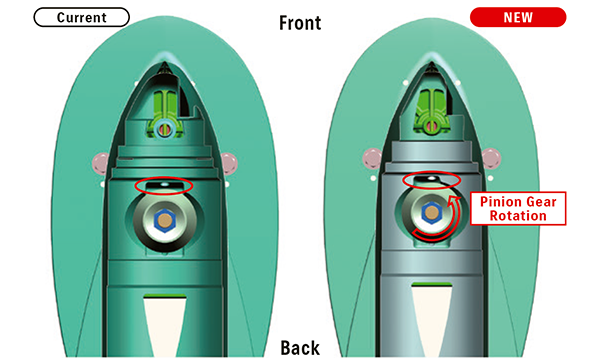 Gear case (Bottom View