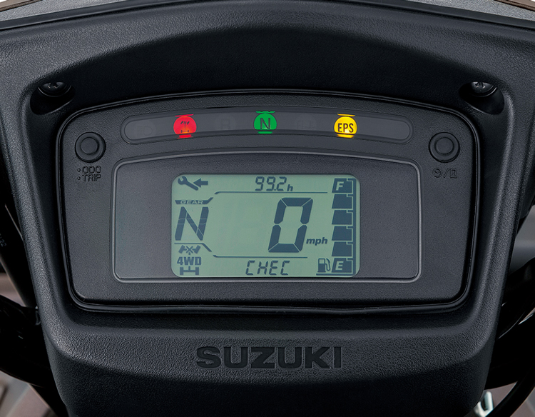 Multi-function LCD instrument panel with service reminder
