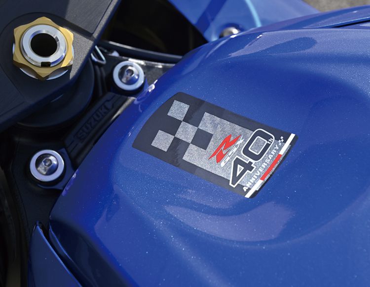 40th anniversary emblem on the fuel tank