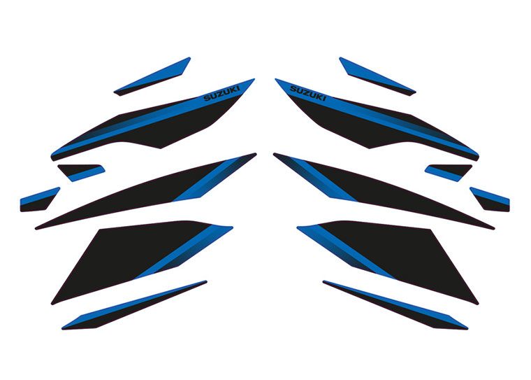 BODY GRAPHIC DECAL KIT (BLUE/BLACK) WITH SUZUKI LOGO