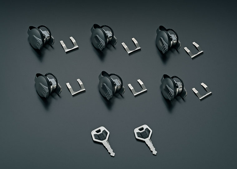 Lock set for aluminium top and side case