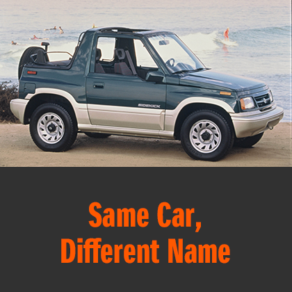 Same Car, Different Name